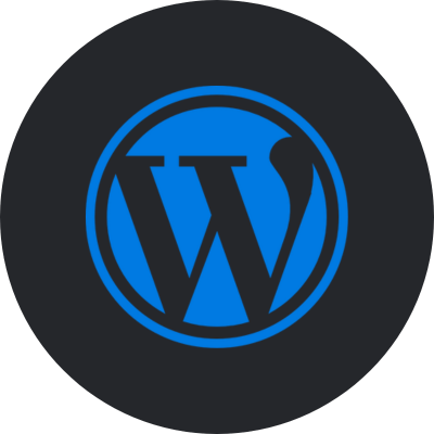 WordPress logo image In circular shape - best performance marketing expert nitesh