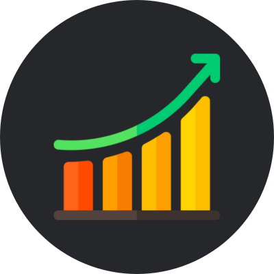 Graph showing SEO performance image In circular shape - best performance marketing expert nitesh